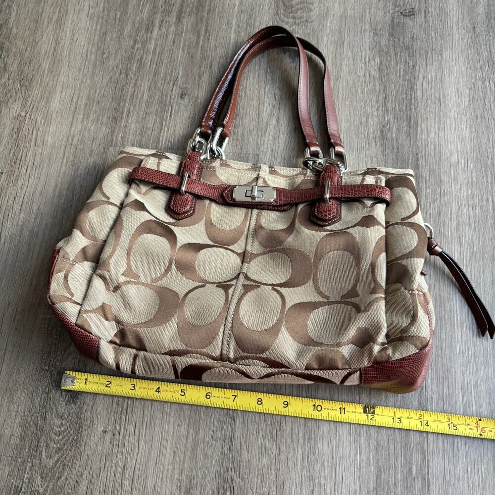 Coach Chelsea Signature Jayden Carryall Satchel/Top Handle Bag 17806 Khaki/Brown - Picture 8 of 8